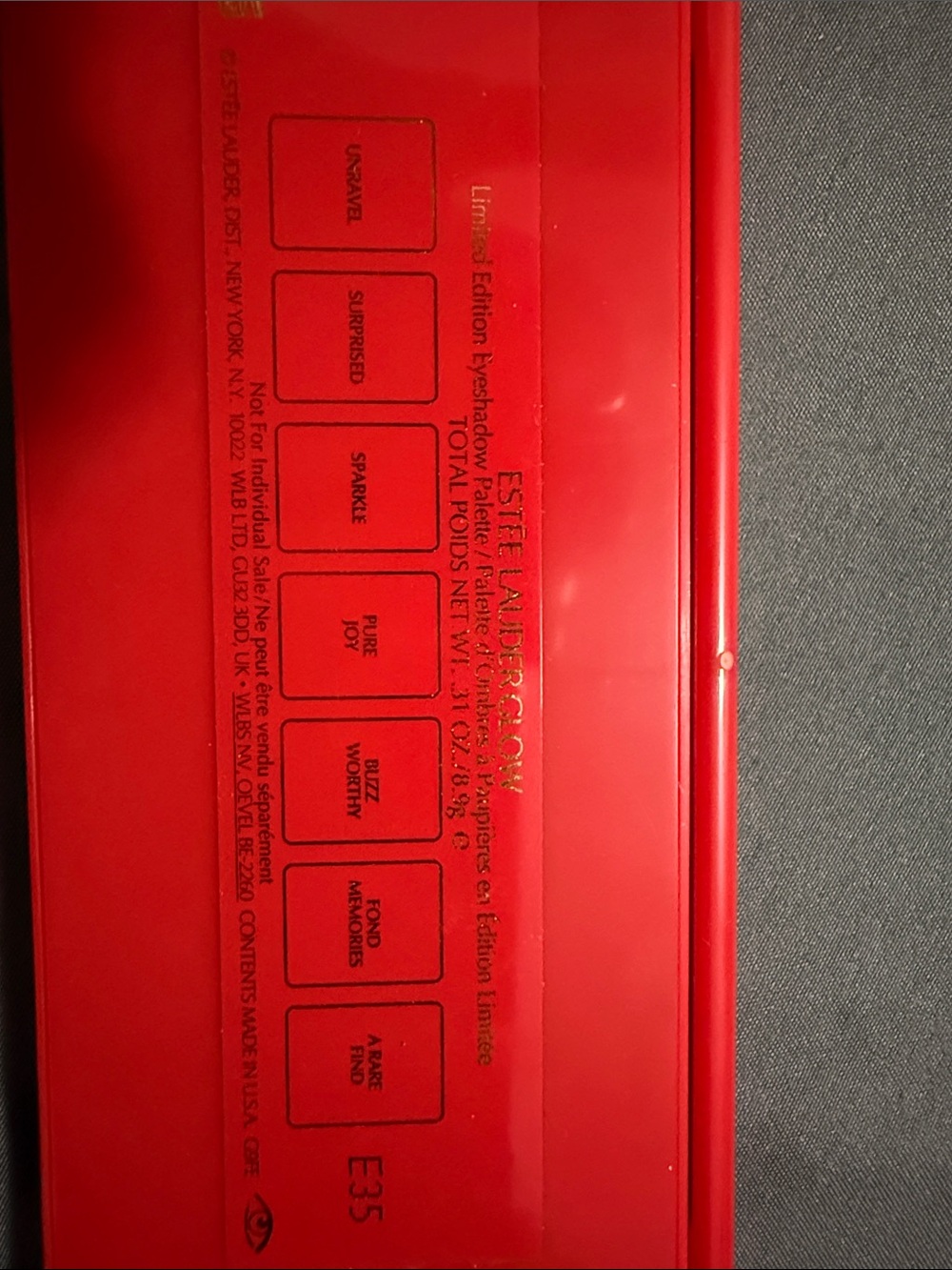 Estee Lauder Red Makeup Palette with Gold Accents. New never touch - Picture 9 of 9